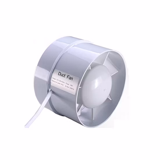 Ventilador de conducto centrífugo de plástico hidropónico, ventilador de conducto en línea, extractor de conductos para invernadero